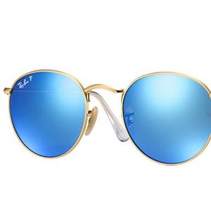 Ray-Ban Round Flash Lenses in Blue